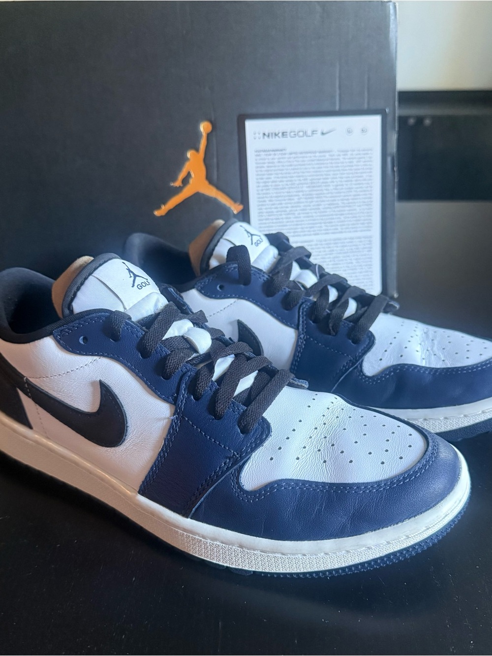 Nike Air Jordan 1 Low G Golf Shoes - Men’s 10.5 Wolf Grey/Navy